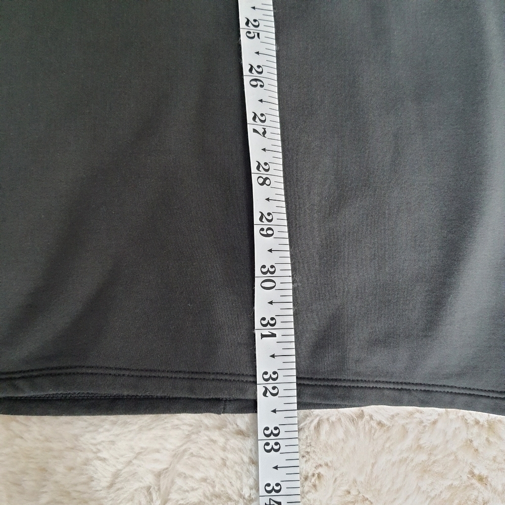Athleta Short Sleeve Dress Womens XS Dark Grey Nylon Cotton Stretch Round Neck - Picture 9 of 9
